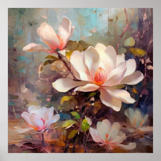 Magnolia Blossoms Fine Art Poster