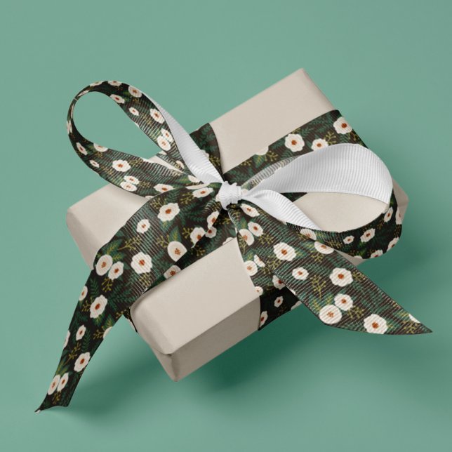 Magnolia Blossoms Floral Grosgrain Ribbon (Creator Uploaded)