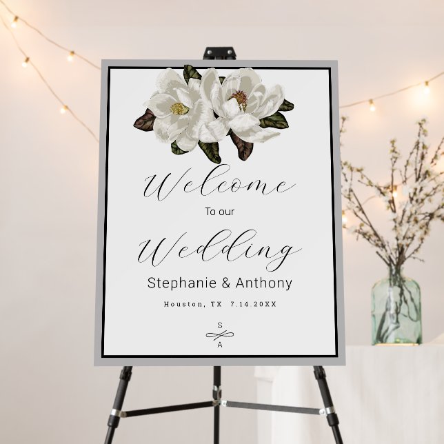 Magnolia blossoms  foam board (In Situ (Stand))