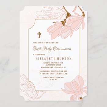 Magnolia Blossoms Invitation by PixiePrints at Zazzle