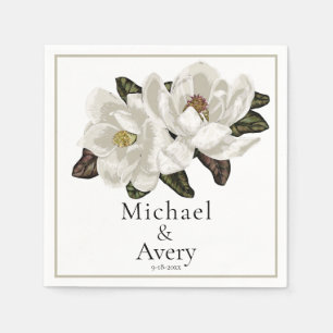 Magnolia blossoms napkins