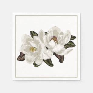 Magnolia blossoms napkins