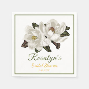 Magnolia blossoms napkins
