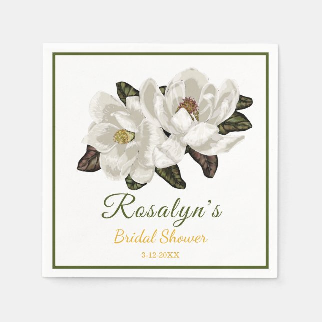 Magnolia blossoms napkins (Front)