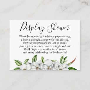 Magnolia Blossoms No Wrap Bridal Shower Gift Tag Enclosure Card