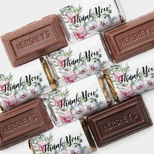 Magnolia blush pink white flowers candy wrapper hersheys miniatures