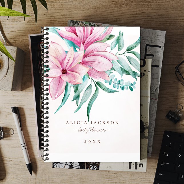 Magnolia bouquet watercolor feminine business planner (Creator Uploaded)