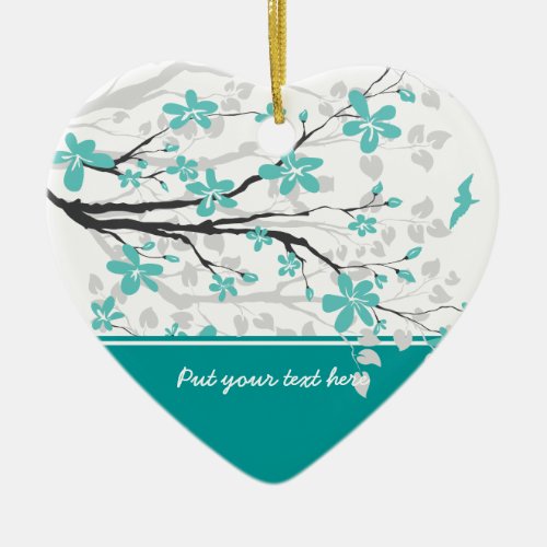 Magnolia branch and flowers custom ornament