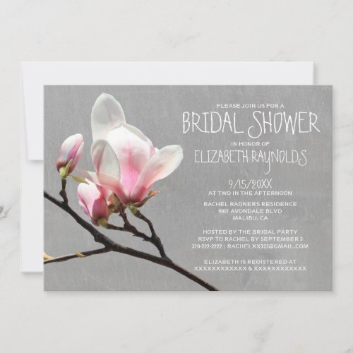 Magnolia Branch Bridal Shower Invitations
