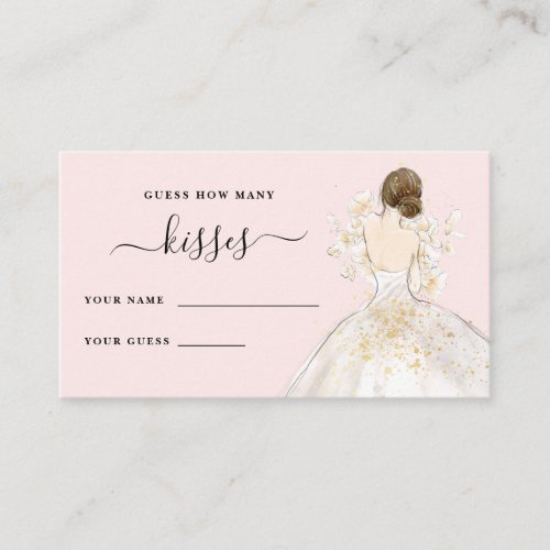 Magnolia Bride How Many Kisses Bridal Shower Enclo Enclosure Card