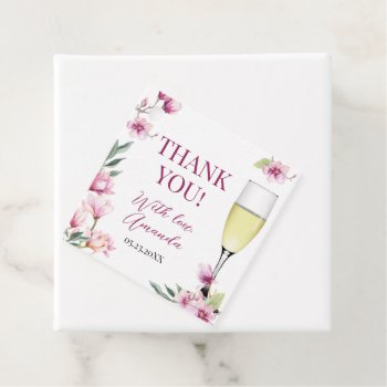 Magnolia Brunch And Bubbly Thank You Favor Tags by starstreamdesign at Zazzle