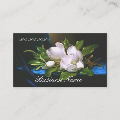 Customizable Magnolia Business Card