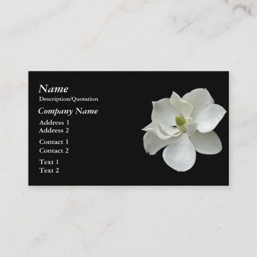 Customizable MAGNOLIA business card