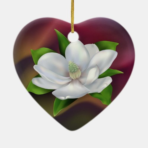 Magnolia Ceramic Ornament