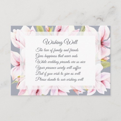 Magnolia Charm Wedding Wishing Well Cards
