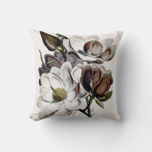 Magnolia Chocolate Dream Throw Pillow