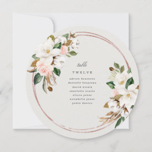Magnolia Circle Table Number Seating Cards