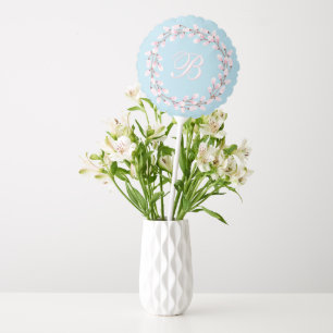 Magnolia Collection and Spun Sugar Blue Background Balloon