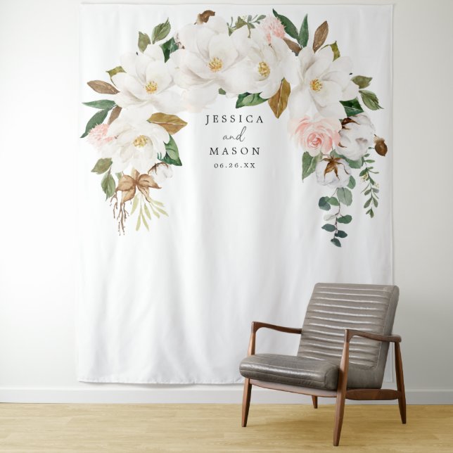 Magnolia Cotton Backdrop Photo Booth (In Situ)