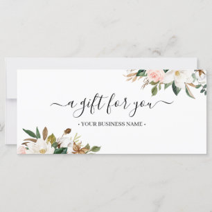 Magnolia & Cotton Leaves Business Gift Certificate