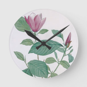 Magnolia discolor, engraved by Legrand (colour lit Round Clock