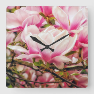 Magnolia Dream Square Wall Clock