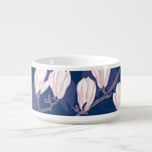 Magnolia Elegance Navy Spring Bloom Bowl