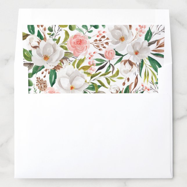 Magnolia Envelope Liner Wedding Stationery L201 (In Envelope)
