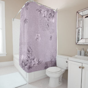 Magnolia & Ephemera Elements In On Thistle Color Shower Curtain