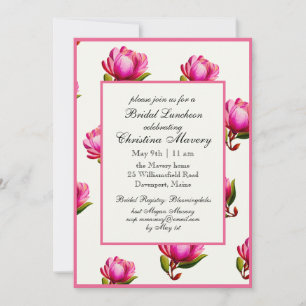 Magnolia Floral Bridal Shower  Invitation