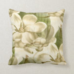 magnolia floral green throw pillow<br><div class="desc">green floral magnolia
 flora edition by hibiscusgarden.art</div>