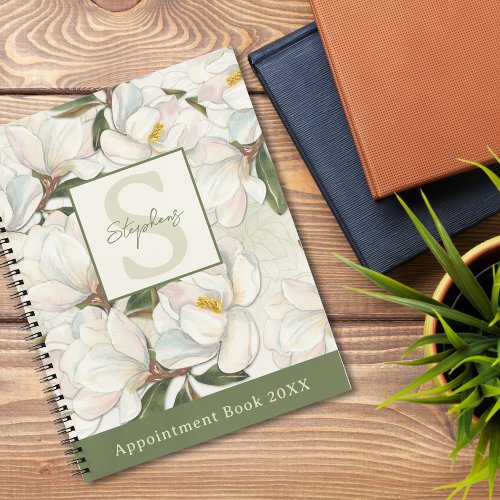 Magnolia Floral Monogram Notebook