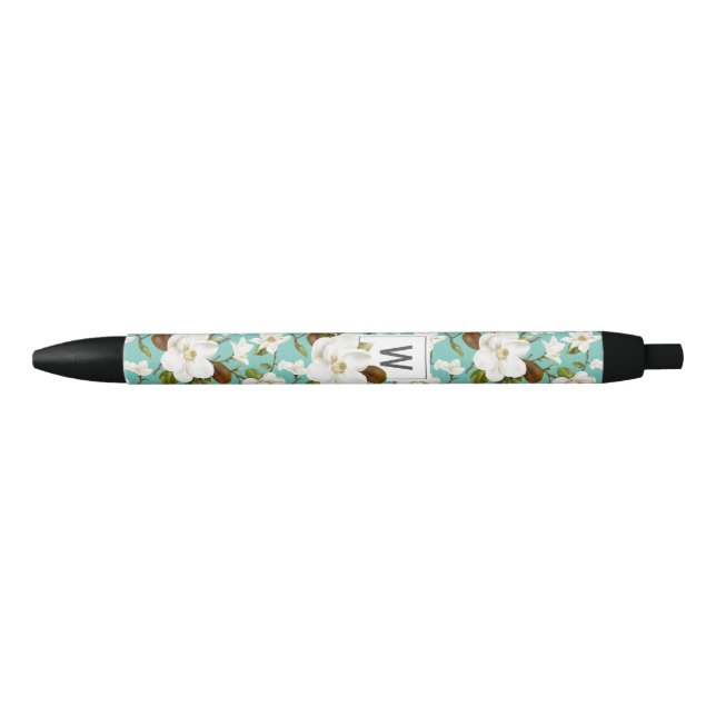 Magnolia Floral Monogram Pen (Front)