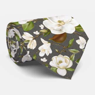Magnolia Floral Neck Tie