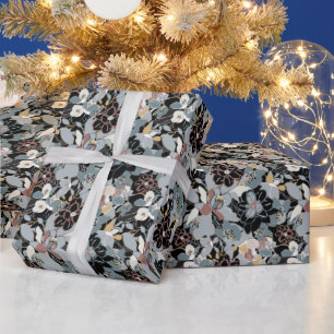 Magnolia Floral Pattern Wrapping Paper