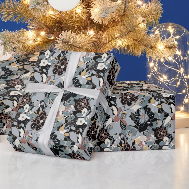 Magnolia Floral Pattern  Wrapping Paper (Holidays)