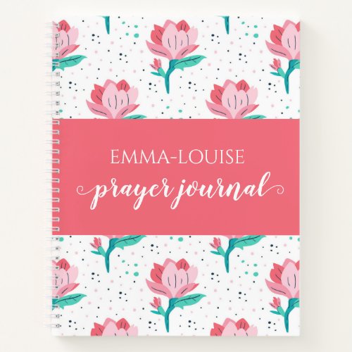 Magnolia Floral Personalized Prayer Journal
