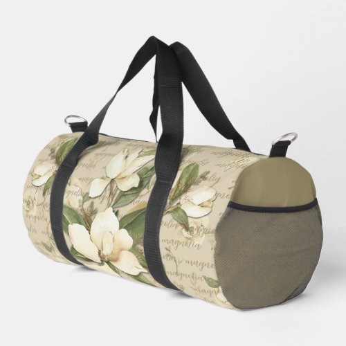 Magnolia Floral Print Duffel Bag