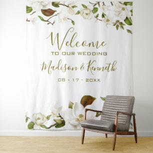 Magnolia Floral Wedding Backdrop