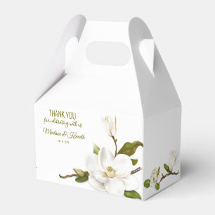 Magnolia Floral Wedding Favor Boxes