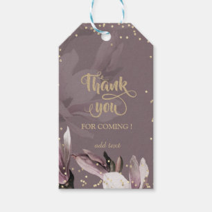 Magnolia Floral Wedding Thank You Gift Tags