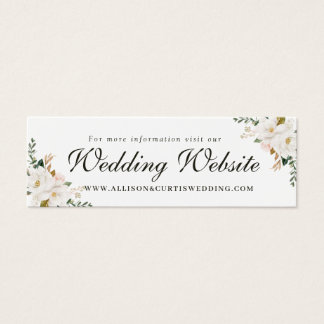 Magnolia floral wedding website card