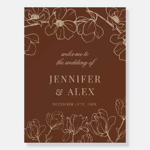 Magnolia   Floral Wedding Welcome Poster
