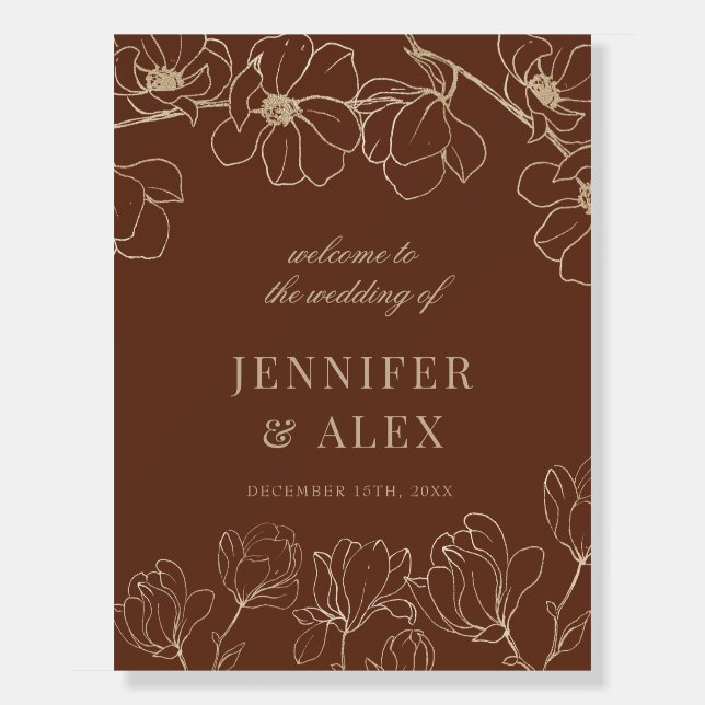 Magnolia | Floral Wedding Welcome Poster (Front)