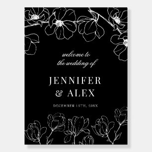 Magnolia Floral Wedding Welcome Poster