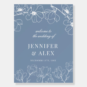 Magnolia   Floral Wedding Welcome Poster
