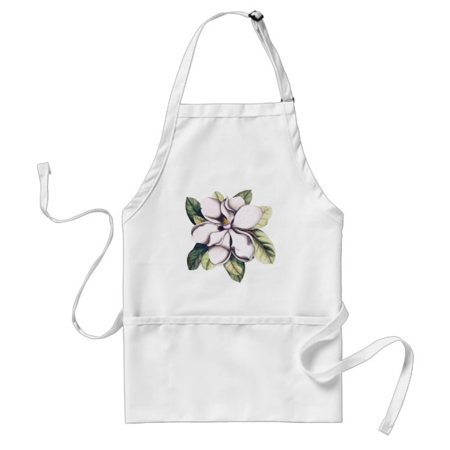 Magnolia Flower Adult Apron (Front)