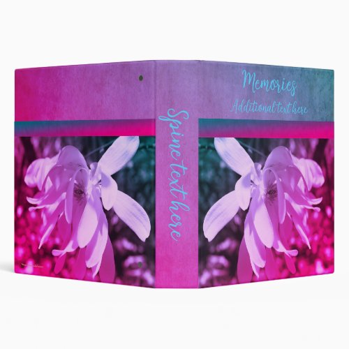 Magnolia Flower Art Personalized Memory 3 Ring Binder