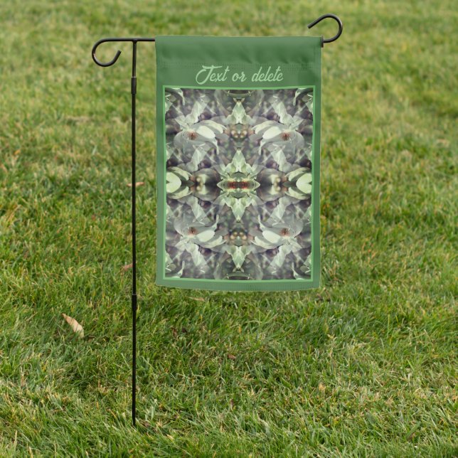 Magnolia Flower Blossoms Abstract Personalized Garden Flag (In SItu)