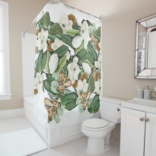 Magnolia Flower Blossoms Shower Curtain